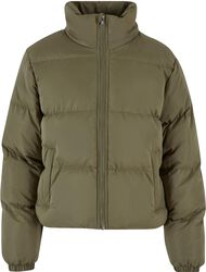 Ladies cropped peached puffer jacket, Urban Classics, Giacca invernale