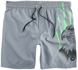 Swimshorts with Eagle Print, RED by EMP, Bermuda