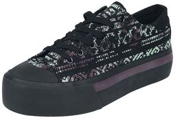 LowCut platform trainers with Aztec print, RED by EMP, Sneaker