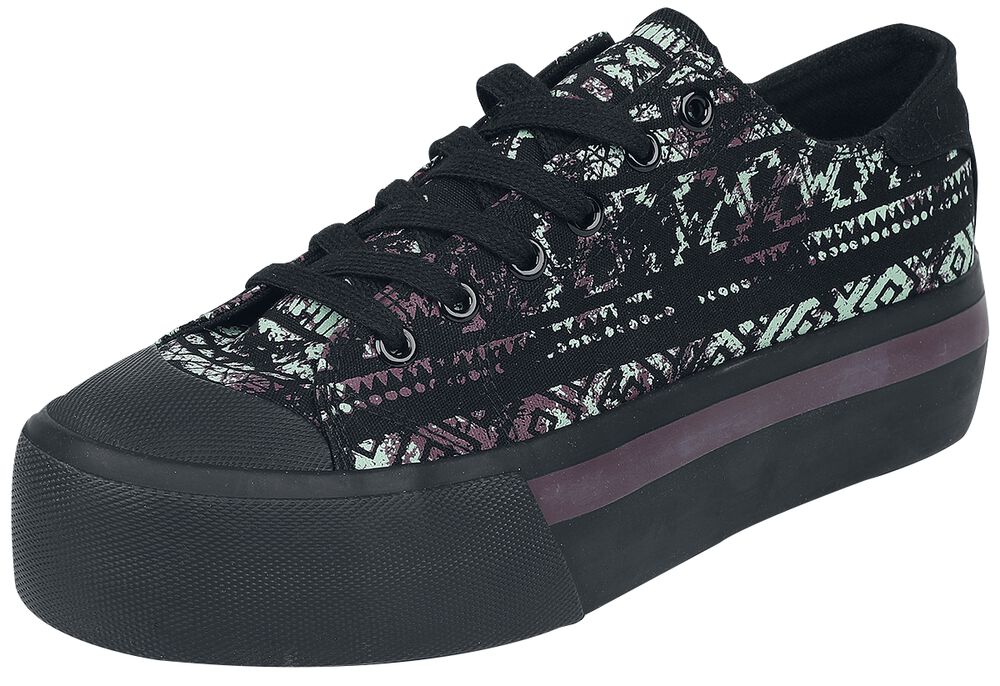 LowCut platform trainers with Aztec print