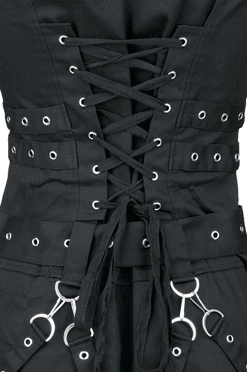 Black Washed-effect Zip-up Dress 17022