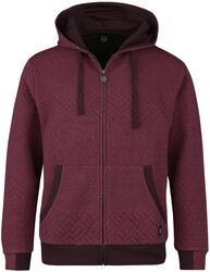 Hoodie with quilted structure, RED by EMP, Felpa jogging