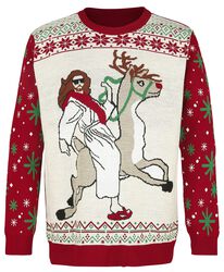 Jesus Riding Reindeer, Ugly Christmas Sweater, Christmas jumper