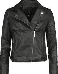 PU classic faux leather jacket, QED London, Giacca in similpelle