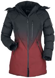 Winter Jacket with Black-Red Colour Gradient, RED by EMP, Giacca di mezza stagione