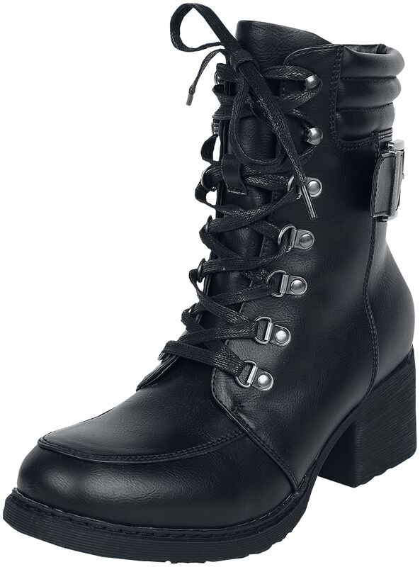 Lace-up boots with heel