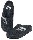 Slippers with Skull Print, Black Premium by EMP, Pantofole