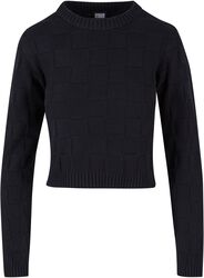Ladies’ check knit jumper, Urban Classics, Maglione