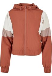 Ladies’ short three-tone crinkle jacket, Urban Classics, Felpa tuta