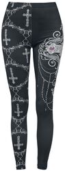 Gothicana X Anne Stokes - Black Leggings with Prints