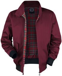 Burgundy-Red Bomber Jacket with Standing Collar, RED by EMP, Giacca di mezza stagione