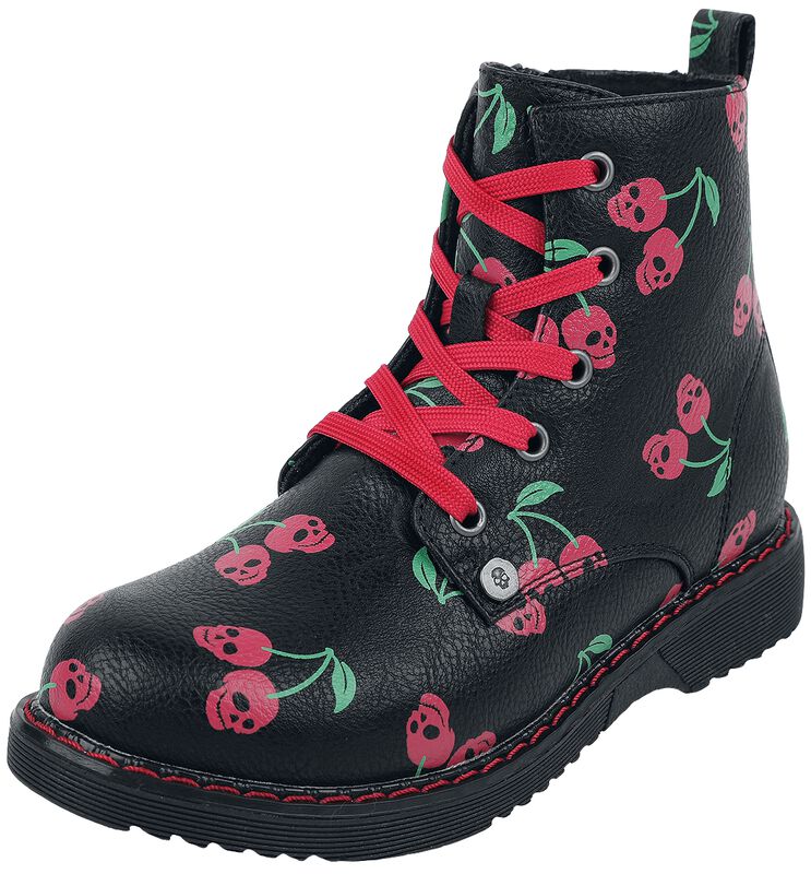 Kids' Boots with Skull Cherry Print