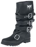Buckle Rubber Boot, Black Premium by EMP, Stivali di gomma