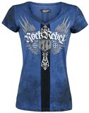 Cross Tribal V- Neck, Rock Rebel by EMP, T-Shirt