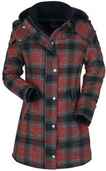 Checkered short coat, Black Premium by EMP, Cappotto corto