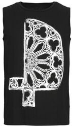 Vest with Gothic Cross front print, Gothicana by EMP, Canotta