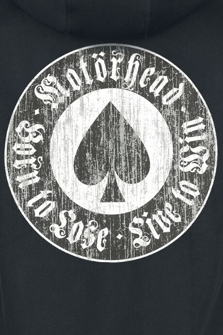 Motörhead Cross Swords England Crest - Felpa Con Cappuccio Uomo Nero, Vestibilità Regular, Merch Ufficiale