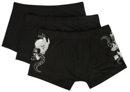 Pack of three pairs of boxers, Black Blood by Gothicana, Boxer