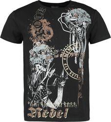 T-shirt with old school snake print, Rock Rebel by EMP, T-Shirt
