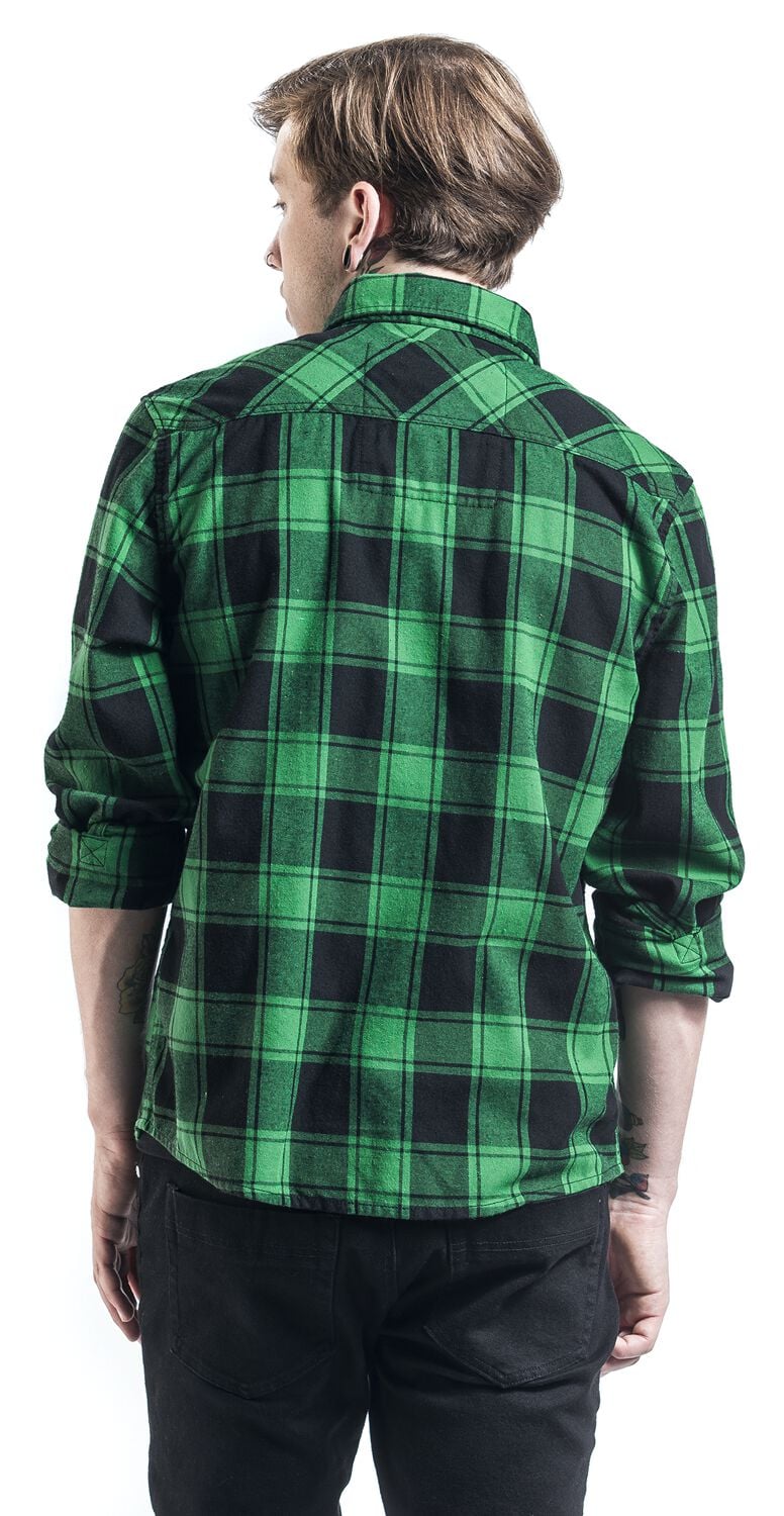 Brandit Checkshirt Kids – Chemise Flanelle Coton Enfant à Carreaux – 2 Poches Boutonnées – Coupe Droite Confort