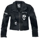 Short Skull Denim Jacket, Rock Rebel by EMP, Giubbetto di jeans
