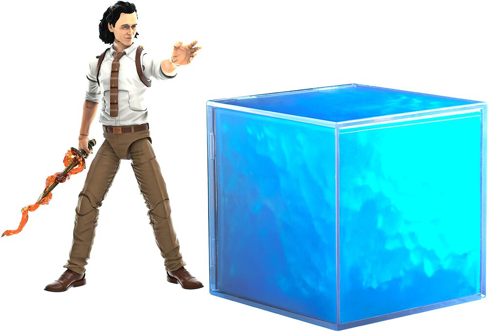 Marvel Legends - Tesseract - Electronic roleplaying item with light effects and Loki figurine