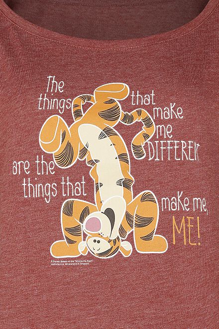 Maglietta Uomo Winnie The Pooh Tigger - T-Shirt Rossa Screziata Taglia 5XL - 5