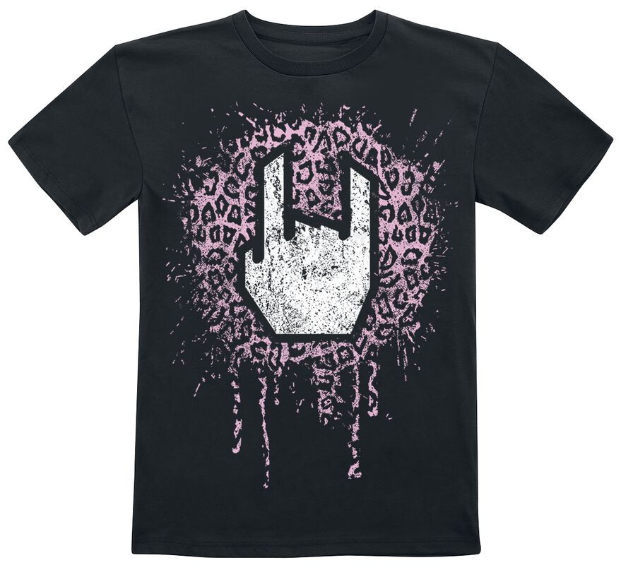 T-shirt with Leopard Print and Rockhand