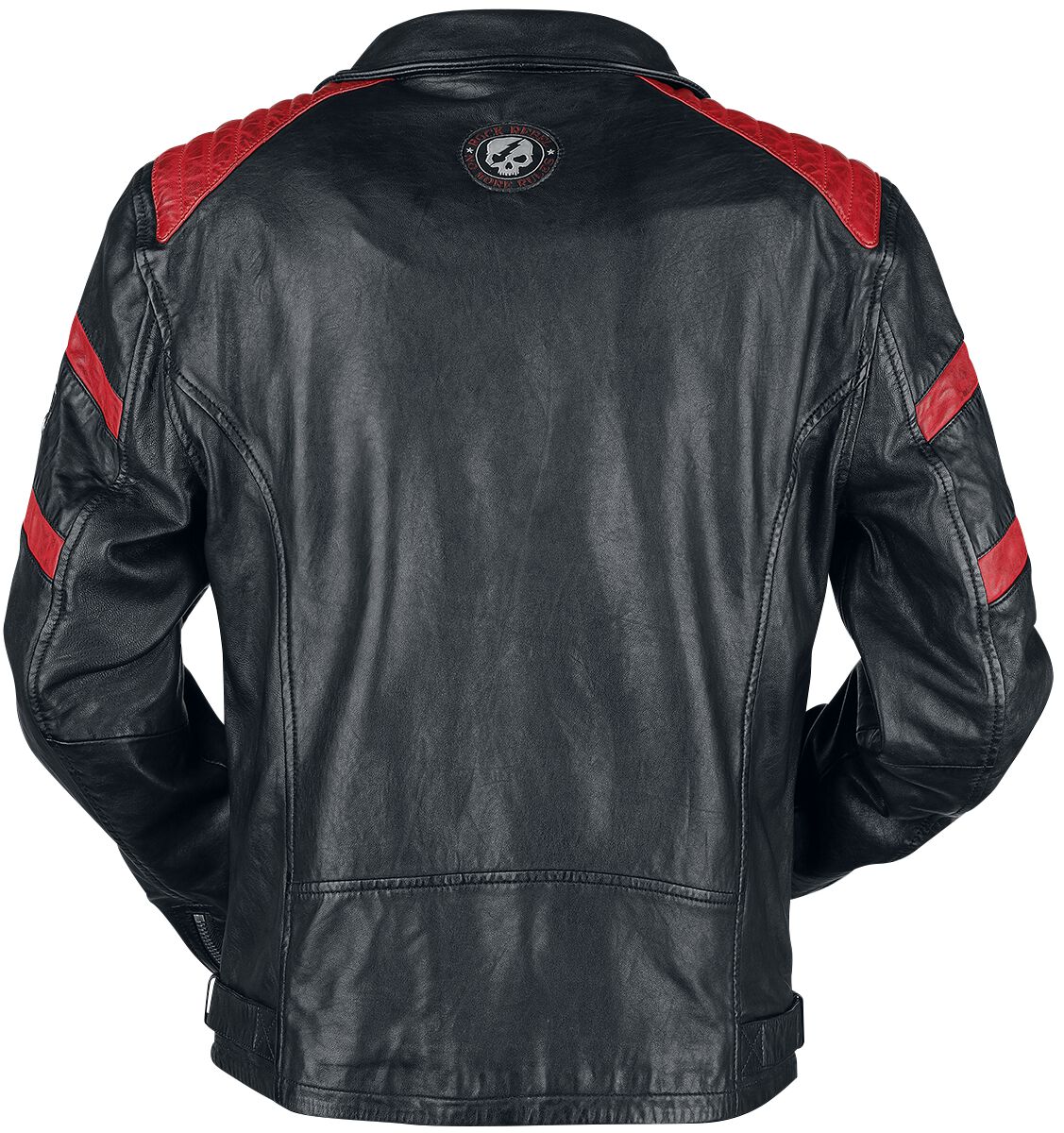 Giacca In Pelle Da Motociclista REBEL &ndash; Stile Biker, Nera, Per Uomo, Taglie S-3XL, Handmade UK