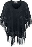 Knitted Poncho, Black Premium by EMP, Mantello