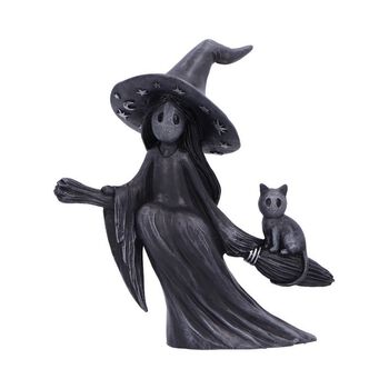 Nemesis Now - Statuetta portafortuna con gatto nero, in resina, 12 cm Nemesis Now - Statuetta portafortuna con gatto nero, in resina, 12 cm