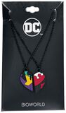 Harley and Joker 3D Heart Necklaces, Suicide Squad, Collana