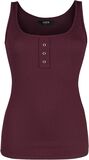 Burgundy Top with Button Placket, RED by EMP, Top