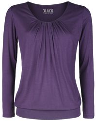 Purple long-sleeved shirt, Black Premium by EMP, Maglia Maniche Lunghe