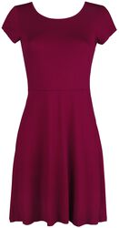 Red Dress with Back Cut-out and Decorative Lacing, Black Premium by EMP, Miniabito