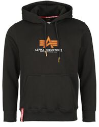 Basic hoodie rubber, Alpha Industries, Felpa con cappuccio