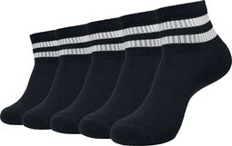 Sporty Half-Cuff Logo Socks 5-Pack, Urban Classics, Calzini