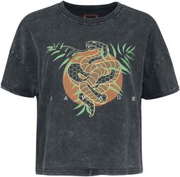 T-shirt with old-school snake print, RED by EMP, T-Shirt