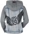 Rock Rebel X Route 66 - Grey Denim Jacket with Sweat Sleeves and Hood