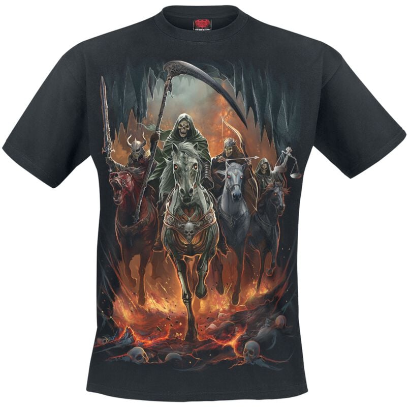Spiral Ace Reaper Uomo T-Shirt Nero Regular Spiral Ace Reaper Uomo T-Shirt Nero Regular