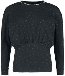Long-sleeved shirt with all-over rock hand print, EMP Stage Collection, Maglia Maniche Lunghe