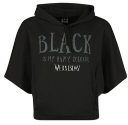 Wednesday - Black is my happy colour, Wednesday, Felpa con cappuccio