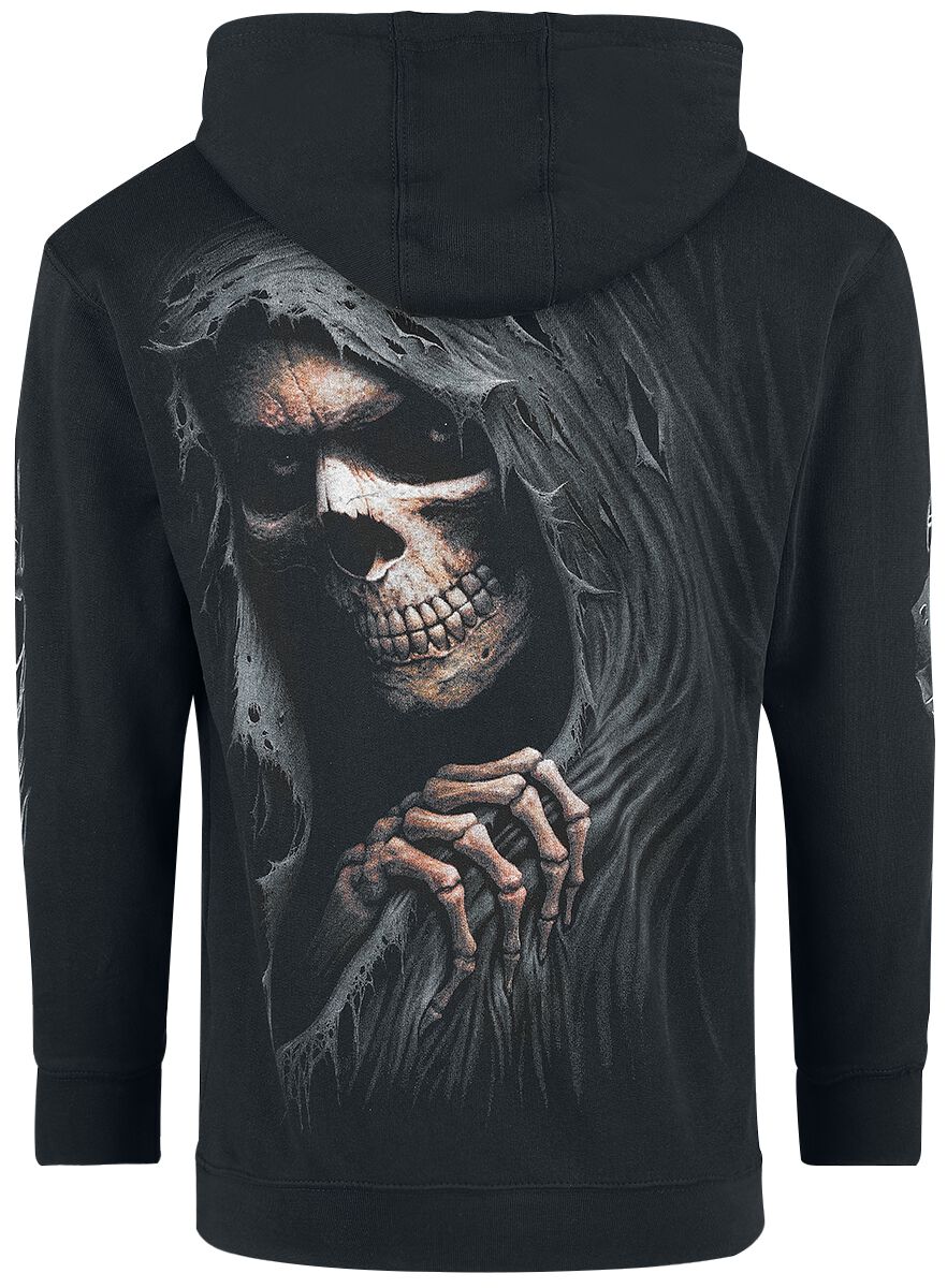 Spiral Death By TV Felpa Con Cappuccio Uomo – Nero Regular, 100% Cotone, Design TV E Mietitore, Stile Alternativo