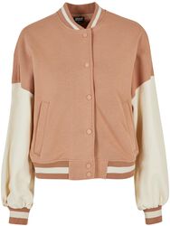 Ladies’ oversized two-tone college Terry jacket, Urban Classics, Giacca in stile College
