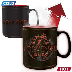 You Died - Mug with thermal effect, Dark Souls, Tazza