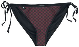 Bikini Bottoms with Chessboard Pattern, RED by EMP, Slip bikini