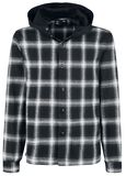 Hooded Checked Flanel Shirt, Forplay, Camicia Maniche Lunghe