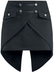 Black Skirt with Dovetail, Gothicana by EMP, Minigonna