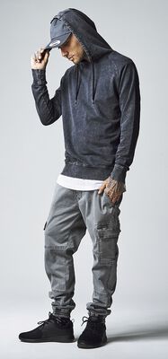 Pantaloni Cargo Jogging Urban Classics Ragazzi - Twill Lavato Cotone Elastan - Foto 6