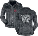 Rock Denim Jacket with Details, Rock Rebel by EMP, Giubbetto di jeans